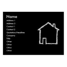 House Sketch. Grey and Black. Business Card