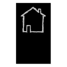 House Sketch. Grey and Black. Business Cards