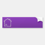 House Sketch. Grey and Purple. Bumper Stickers