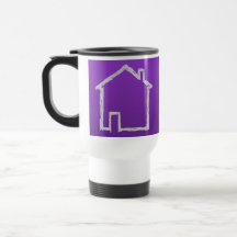 House Sketch. Grey and Purple. Mug