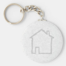 House Sketch. Grey. Key Chain