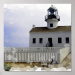 House with Lighthouse Poster