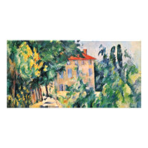 House With Red Roof By Paul Cézanne (Best Quality) Custom Photo Card