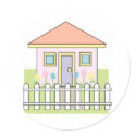 House with White Picket Fence stickers