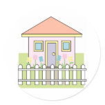 House with White Picket Fence stickers