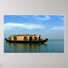 Houseboat in India Print