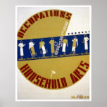 Household Occupations 1938 WPA posters