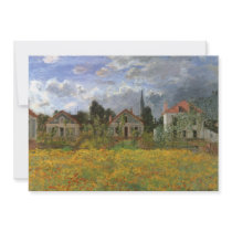 Houses at Argenteuil by Claude Monet Custom Invitations