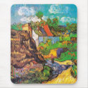 Houses at Auvers, Vincent Van Gogh mousepads