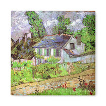 Houses in Auvers, Vincent van Gogh Refrigerator Magnet