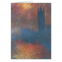 Houses of Parliament, London by Claude Monet Cards