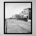Houses on the Battery in Charleston, SC 1865 posters