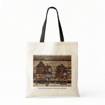 Houses With Clotheslines Or Suburb By Schiele Egon Bag