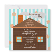 Housewarming Party Invitation -- Brown House