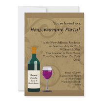 Housewarming Party Invitations, Wine Theme