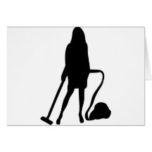 housewife - vacuum cleaner - cleaning card