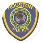 HOUSTON POLICE ROUND STICKER
