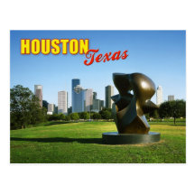 Houston Skyline from Eleanor Tinsley Park, TX Post Card