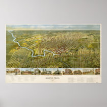 Houston Texas in 1891 Poster