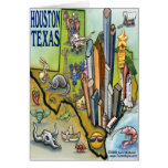 Houston TEXAS Map Card