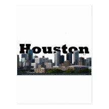 Houston, TX Skyline with Houston in the Sky Post Card