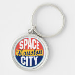 Houston Vintage Label Keychains