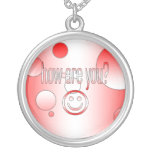 How are You? Canada Flag Colours Pop Art Custom Necklace