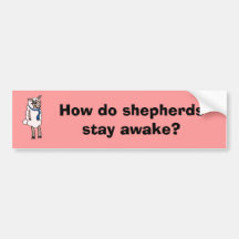How do shepherds stay awake? bumper sticker
