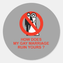 How does my marriage ruin yours stickers