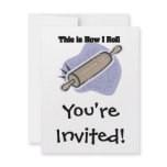 How I Roll (Baker's Rolling Pin) Personalized Invites