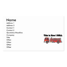 How I Roll (Fire Engine/Truck) Business Cards