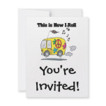 How I Roll (Hippie Van) Personalized Invites