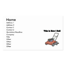 How I Roll (Lawn Mover) Business Cards