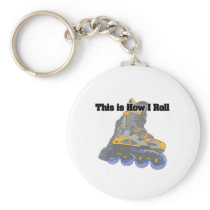 How I Roll (Roller Blades/Inline Skates) Keychain