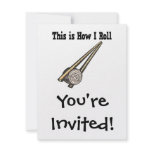 How I Roll Sushi Rice Roll invitations