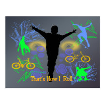 How I Roll (Tween Boys) Postcard