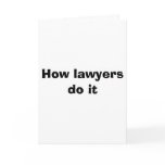 How lawyers do it card