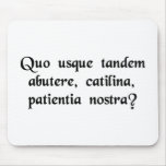 How long will you abuse our patience, Catiline? Mouse Pad