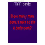 How many men does it take to tile a bathroom? cards