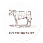 How Now Brown Cow Stickers