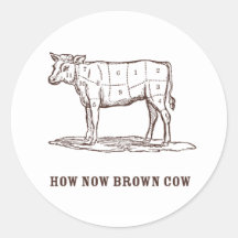 How Now Brown Cow Stickers