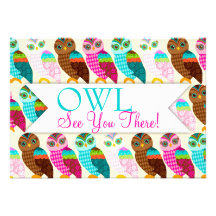 How Now Little Owl? "OWL See You There" Personalized Invites