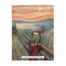"How the Munch Stole Christmas" Postcard