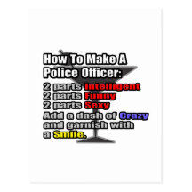 How To Make a Police Officer Postcard