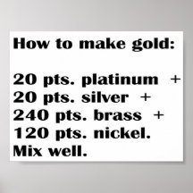How to make gold poster