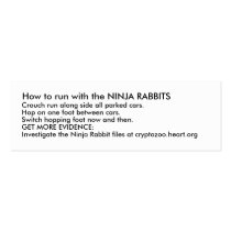 How to run with the NINJA RABBITS Business Card Template