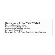 How to run with the WOLF WORMS Business Card Templates