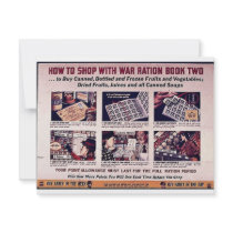How To Shop With War Ration Book Two Personalized Announcements