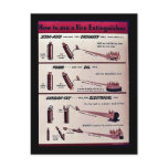 How To Use A Fire Extinguisher postcards