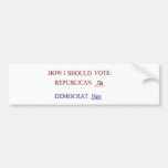 HOW TO VOTE BUMPER STICKER